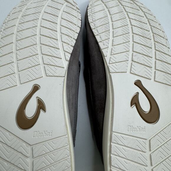 Men\'s Olukai KA\'A Loafer Slip-on Shoes Cooler Grey Suede US Size 10M NEW main image 8